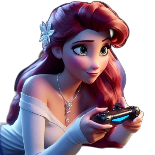 dress, crown, face, jewelry, concept art, fantasy art, 3d render, cartoon transparent PNG cut-out