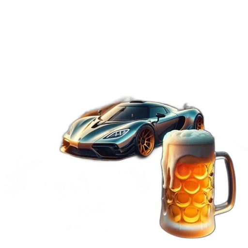 car, bottle, weapon, food, concept art, 3d render, photorealistic, fantasy art transparent PNG cut-out