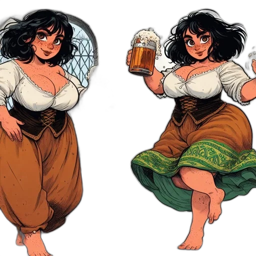concept art, comic book art, fantasy art, cartoon, two, illustrations, feature, young transparent PNG cut-out