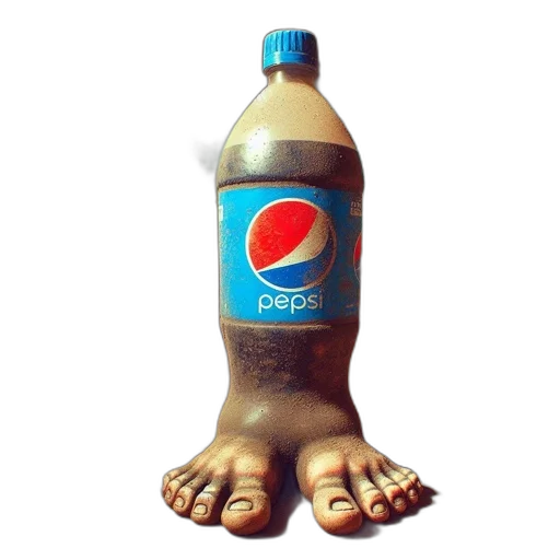 bottle, shoes, creature, food, 3d render, photorealistic, concept art, vaporwave transparent PNG cut-out