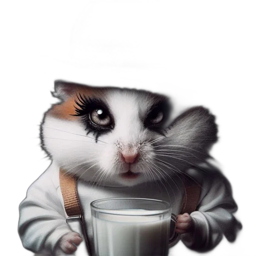 animal, food, creature, hat, photorealistic, oil painting, concept art, 3d render transparent PNG cut-out