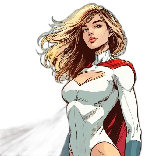 comic book art, concept art, cartoon, fantasy art, during, sunrise, sunset, female transparent PNG cut-out