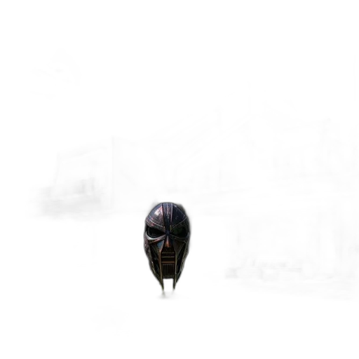 mask, robot, umbrella, weapon, concept art, photorealistic, 3d render, fantasy art transparent PNG cut-out