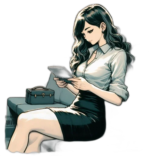 dress, jewelry, robot, staff, comic book art, cartoon, concept art, pixel art transparent PNG cut-out
