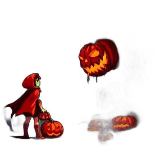 mask, concept art, pixel art, fantasy art, 3d render, fire, fog, red transparent PNG cut-out