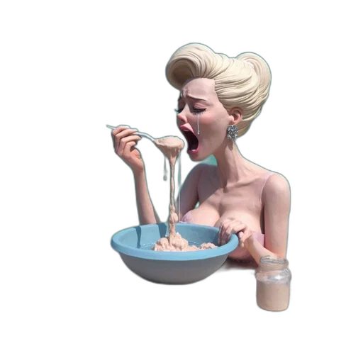 food, jewelry, 3d render, pixel art, concept art, vaporwave, sculpture, features transparent PNG cut-out