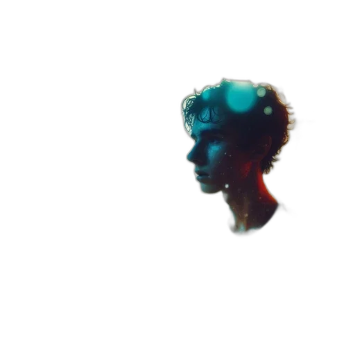 face, crown, mask, hair, 3d render, photorealistic, vaporwave, watercolor transparent PNG cut-out