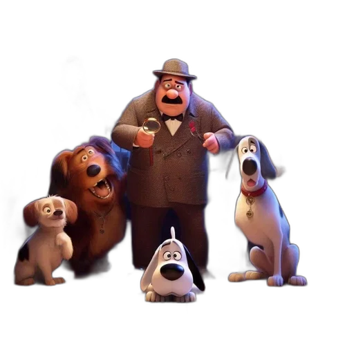 staff, animal, hat, concept art, 3d render, cartoon, photorealistic, snow transparent PNG cut-out