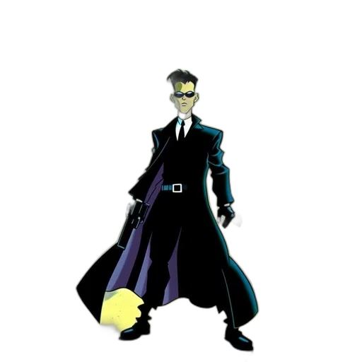 staff, mask, jacket, weapon, concept art, pixel art, comic book art, cartoon transparent PNG cut-out