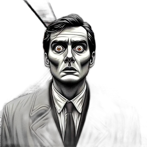 staff, face, mask, robot, comic book art, concept art, cartoon, pencil sketch transparent PNG cut-out