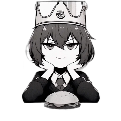 hat, food, crown, robot, cartoon, anime, pixel art, concept art transparent PNG cut-out