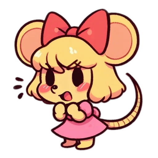 animal, creature, hat, staff, cartoon, pixel art, anime, concept art transparent PNG cut-out