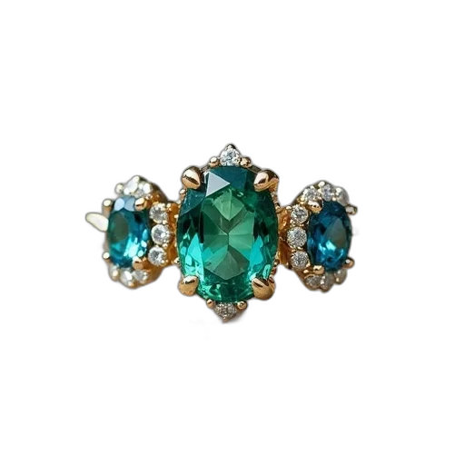 jewelry, crown, green, blue transparent PNG cut-out