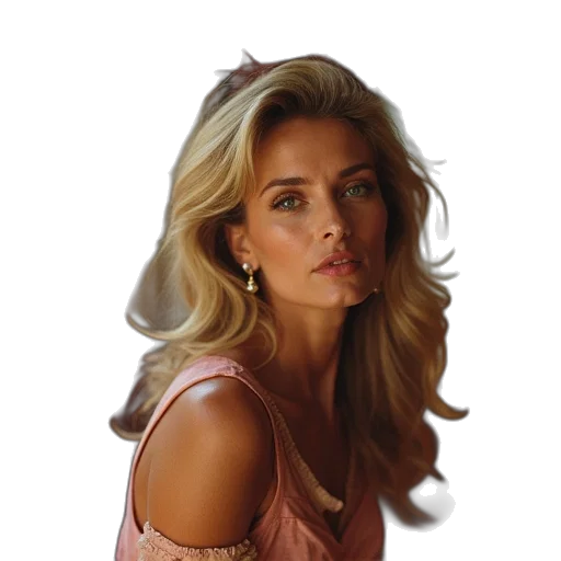 face, dress, hair, jewelry transparent PNG cut-out
