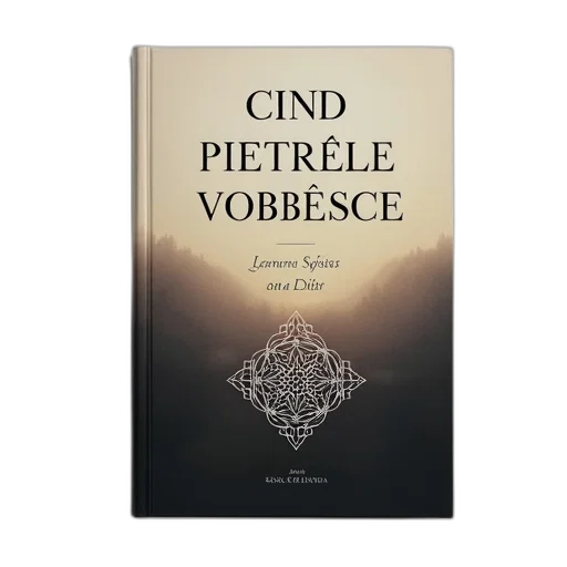cover, book, titled, cind, pietrele, vorbesce, stylized, font transparent PNG cut-out