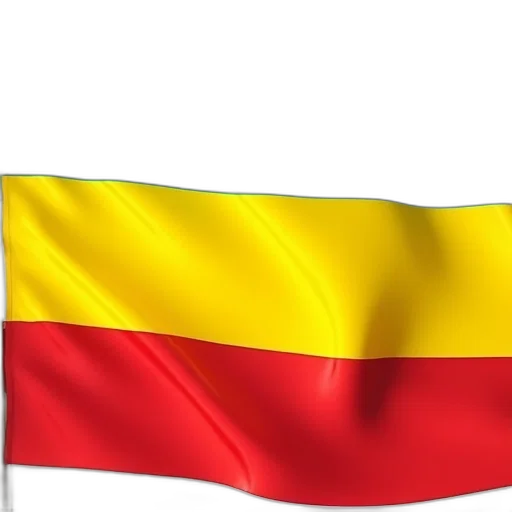 staff, crown, flag, three, horizontal, stripes, green, yellow transparent PNG cut-out