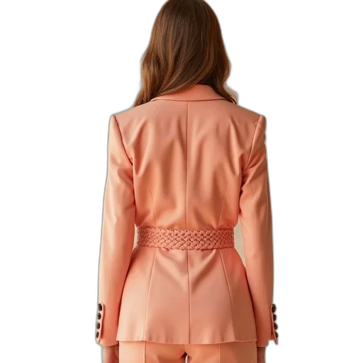 jacket, dress, earth tones, golden, pastel, neon, woman, peach transparent PNG cut-out