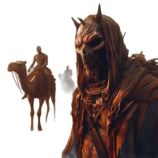 mask, creature, face, animal, concept art, fantasy art, photorealistic, comic book art transparent PNG cut-out