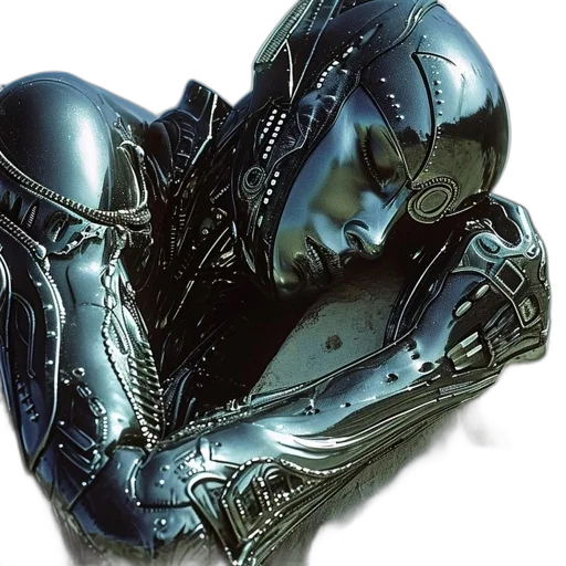 robot, mask, face, concept art, photorealistic, 3d render, fantasy art, blue transparent PNG cut-out