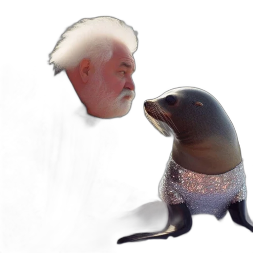 animal, creature, concept art, elderly, man, sporting, white, beard transparent PNG cut-out