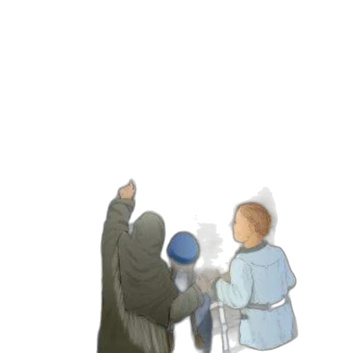 umbrella, staff, jacket, robot, concept art, pixel art, 3d render, watercolor transparent PNG cut-out