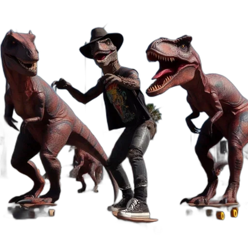 creature, animal, concept art, 3d render, bright, day, three, individuals transparent PNG cut-out