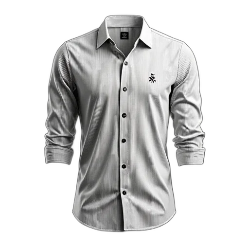 jacket, 3d render, white, black, striped, long-sleeve, shirt, v-neckline transparent PNG cut-out