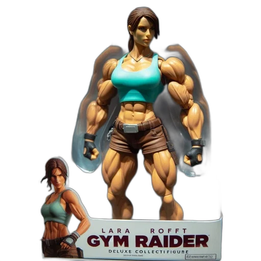 3d render, concept art, comic book art, photorealistic, unboxed, tomb, raider, action transparent PNG cut-out