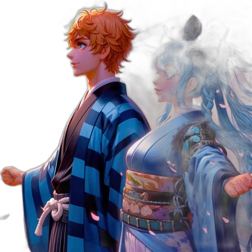 fantasy art, concept art, anime, comic book art, fire, snow, rain, underwater transparent PNG cut-out