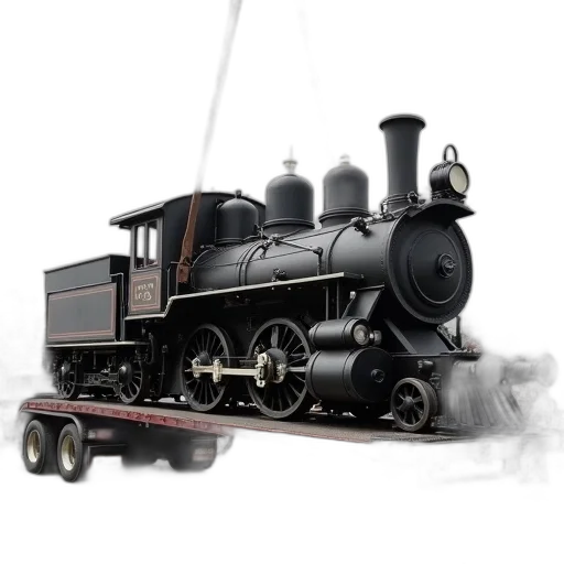 weapon, 3d render, photorealistic, concept art, large, old-fashioned, steam, locomotive transparent PNG cut-out