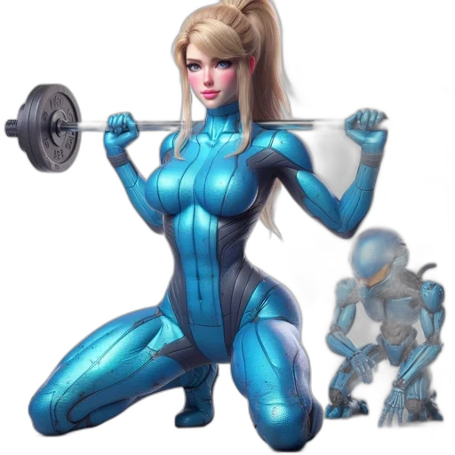 robot, weapon, concept art, fantasy art, pixel art, anime, blue, blue-suited transparent PNG cut-out