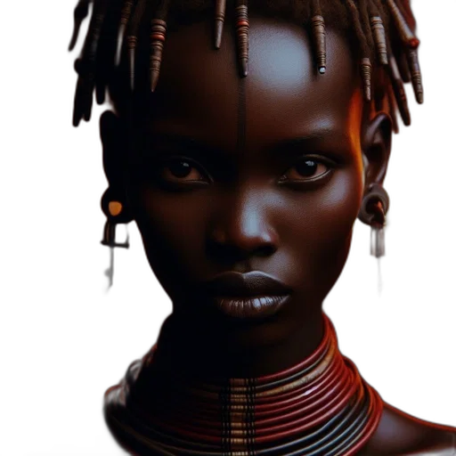 jewelry, face, hair, crown, photorealistic, concept art, 3d render, cyberpunk transparent PNG cut-out