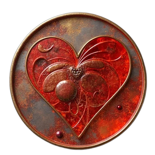 jewelry, photorealistic, red, denyium, valentiniart, coaster transparent PNG cut-out