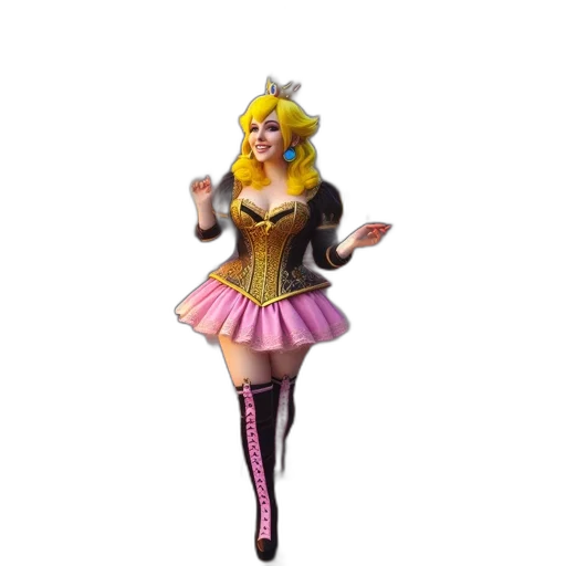 dress, 3d render, concept art, fantasy art, pixel art, woman, stands, confidently transparent PNG cut-out