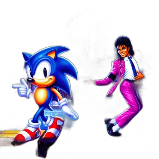 concept art, pixel art, vaporwave, 3d render, neon lights, blue, sonic, hedgehog transparent PNG cut-out