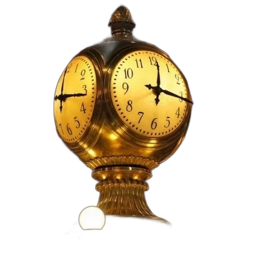 jewelry, staff, 3d render, photorealistic, large, ornate, clock, four transparent PNG cut-out