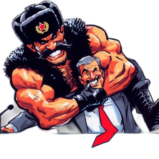weapon, comic book art, concept art, cartoon, two, contrasting, figures, menacing transparent PNG cut-out