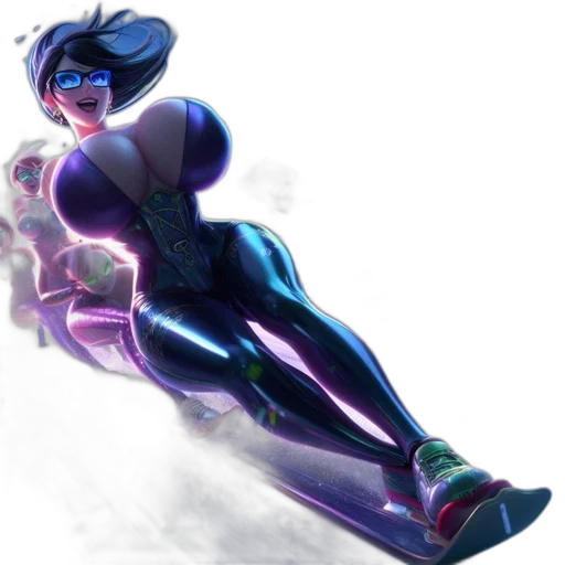 robot, concept art, cyberpunk, comic book art, 3d render, neon lights, neon, blue transparent PNG cut-out