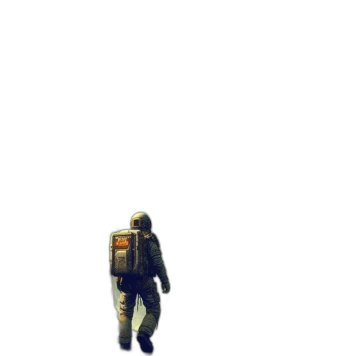 robot, jacket, creature, weapon, pixel art, concept art, 3d render, cyberpunk transparent PNG cut-out
