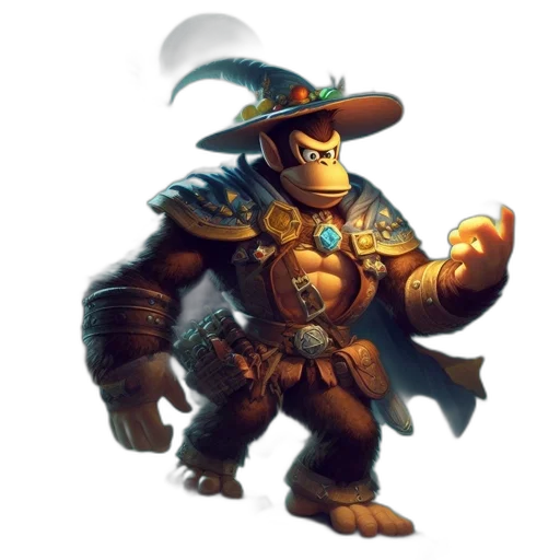 staff, dragon, hat, concept art, fantasy art, 3d render, pixel art, golden transparent PNG cut-out