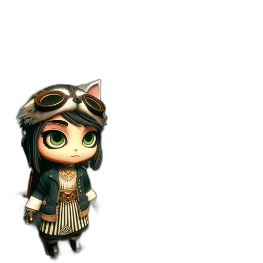staff, animal, creature, mask, 3d render, concept art, pixel art, fantasy art transparent PNG cut-out