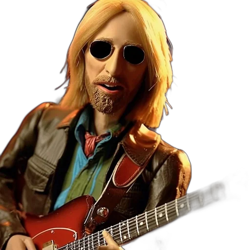 jacket, cartoon, photorealistic, concept art, 3d render, claymation, musician, long transparent PNG cut-out
