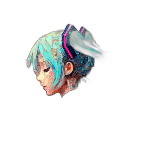mask, face, hat, crown, vaporwave, pixel art, anime, 3d render transparent PNG cut-out