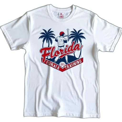 white, t-shirt, graphic, design, featuring, baseball, player, catcher transparent PNG cut-out