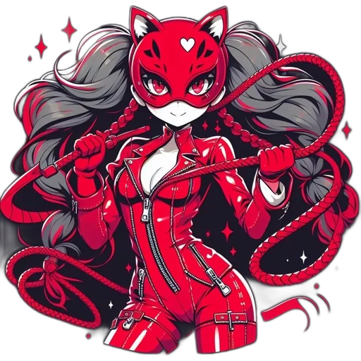 mask, comic book art, pixel art, concept art, anime, red, animated, character transparent PNG cut-out