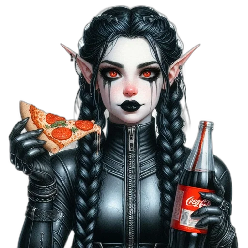 food, dragon, fantasy art, concept art, pixel art, cyberpunk, dark, character transparent PNG cut-out