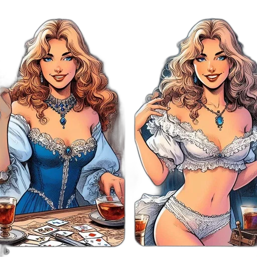 comic book art, concept art, fantasy art, cartoon, two, illustrations, feature, young transparent PNG cut-out