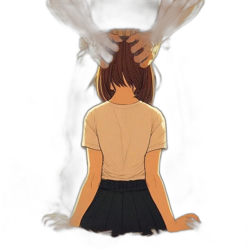 dress, hair, mask, creature, concept art, anime, watercolor, pixel art transparent PNG cut-out