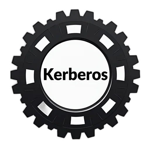robot, weapon, jewelry, 3d render, logo, words, kerberos, authentication transparent PNG cut-out
