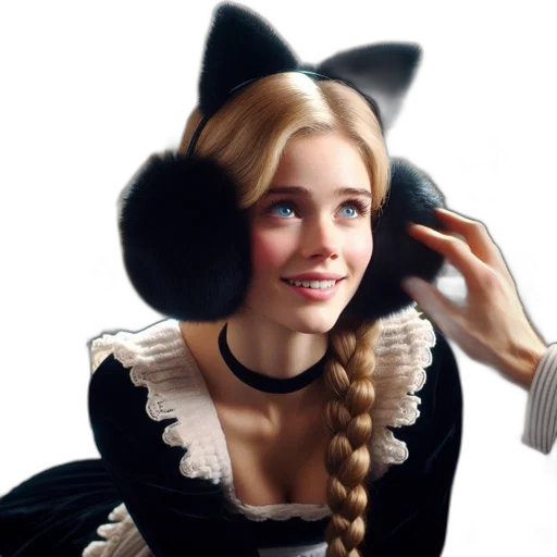 hat, dress, hair, staff, photorealistic, concept art, 3d render, oil painting transparent PNG cut-out